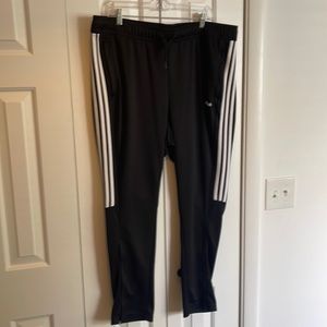 Adidas track pants with zipper bottom